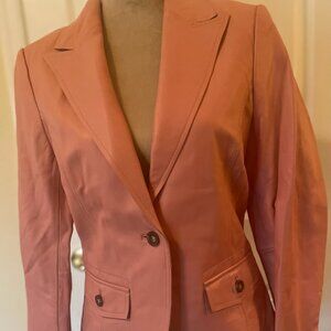VINTAGE WOMANS MUTED PINK LEATHER JACKET -NWT